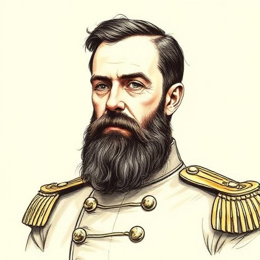 Illustrated portrait of Ulysses S. Grant