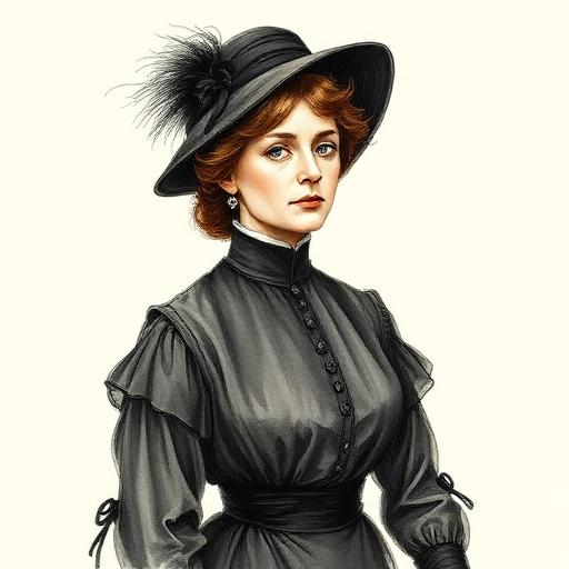 Illustrated portrait of Hetty Green