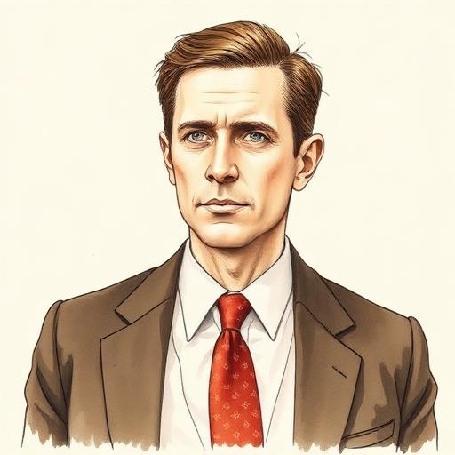 Illustrated portrait of Jesse Livermore