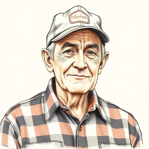 Illustrated portrait of Ronald Read
