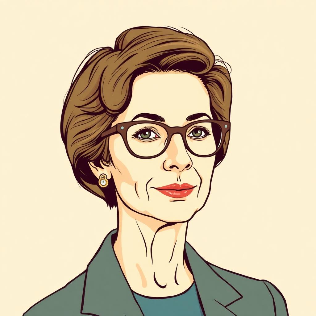 Illustrated portrait of Geraldine Weiss